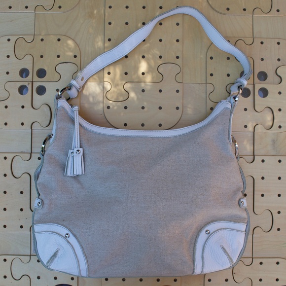 Vintage The Sak 100% Jute & Leather Medium-Sized Hobo Shoulder Bag - Picture 1 of 14